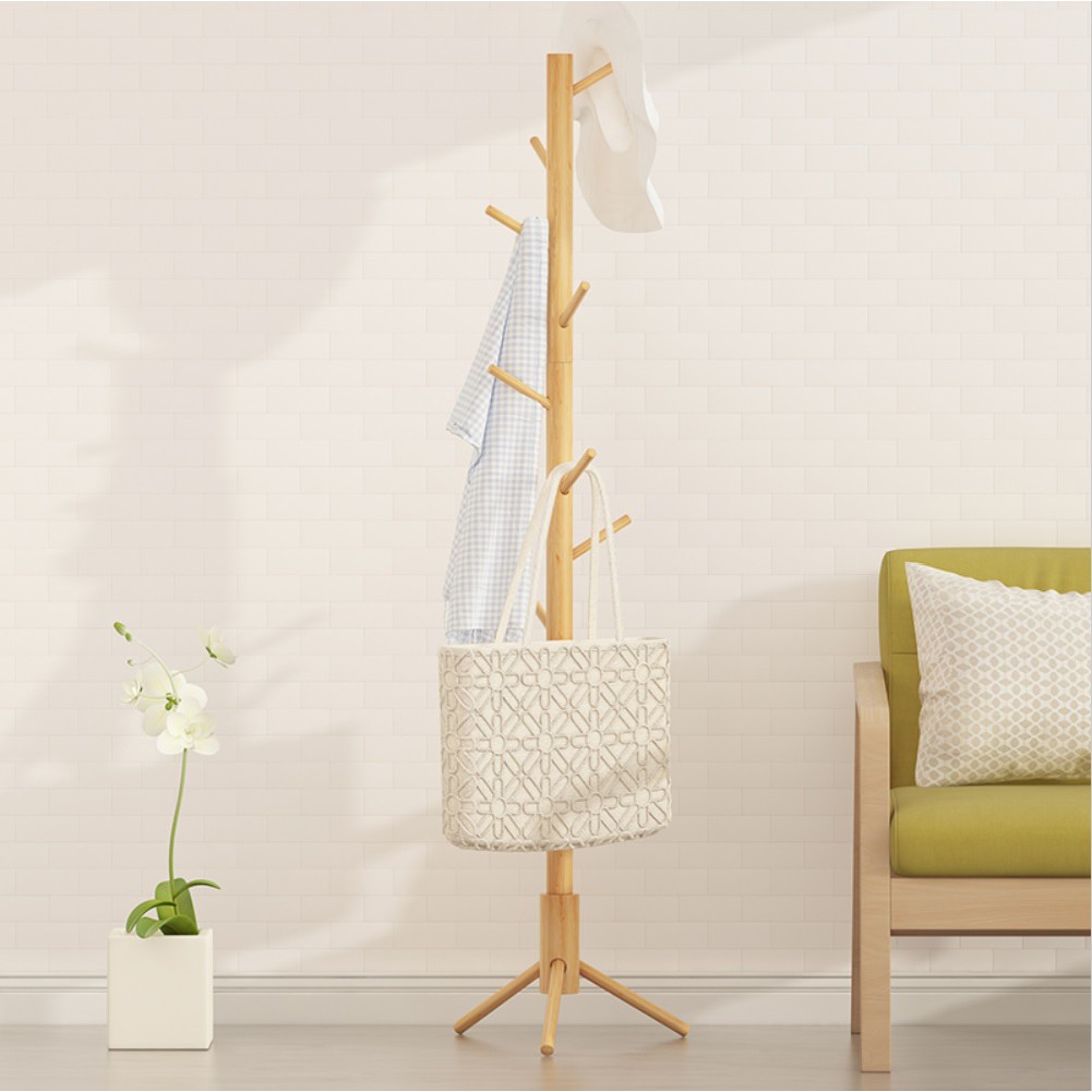 Wooden Coat Garment Clothes Hat Cap Stand Rack Hanger Hook Shopee