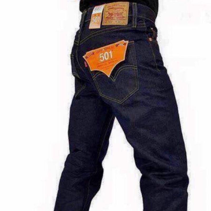 Seluar Jeans Man's Lev¡s°501(button) Straight cut Man Pant Denim Jeans°