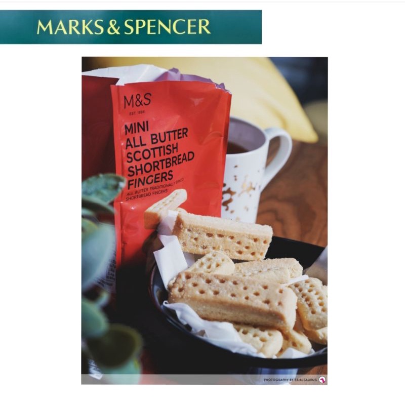 [24pcs X 2pck] Mands Marks And Spencer All Butter Vegan Scottish Shortbread Fingers 24pcs 125g