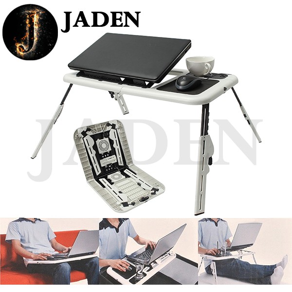 JADEN Portable Foldable Laptop Table With Cooling System A157 Shopee