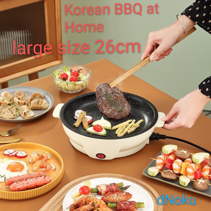 Ready Stock Korean Teppanyaki Smokeless Non-Stick BBQ Grill Electric Frying Pan
