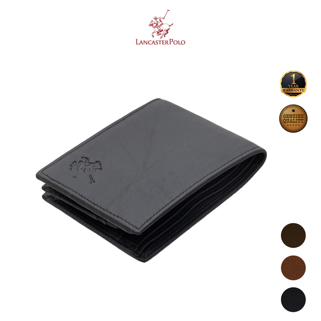 Lancaster Polo Men's Top Grain Leather RFID Blocking Bi-Fold Wallet for Men -PWB 9607/9608/0709