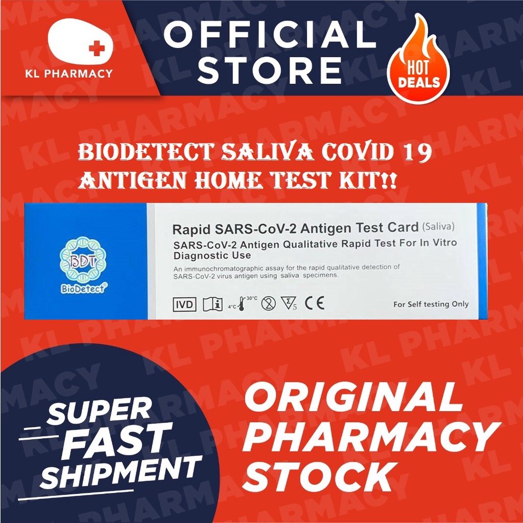 (KL PHARMACY) BioDetect Covid 19 Saliva Antigen Test Kit 1PCS Shopee