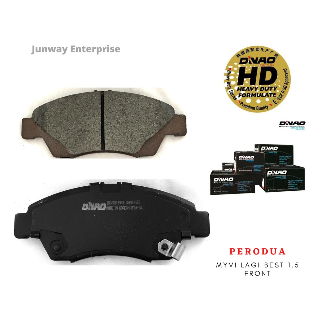 Perodua Myvi Lagi Best 1 5 Front Racing Brake Pads Dnao Ceramic Made In Korea Shopee Malaysia