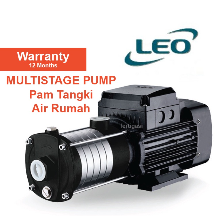 Leo Pressure Pump water tank pam tangki rumah 0.75HP Stainless Steel ...