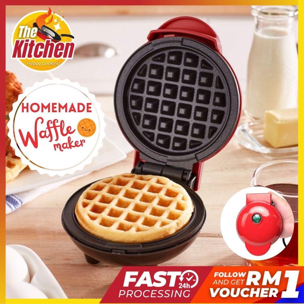 Electric Mini Waffle Maker Machine Breakfast Egg Cake Oven Pan Pembuat Wafer ( WP-MK03 ) 华夫饼机