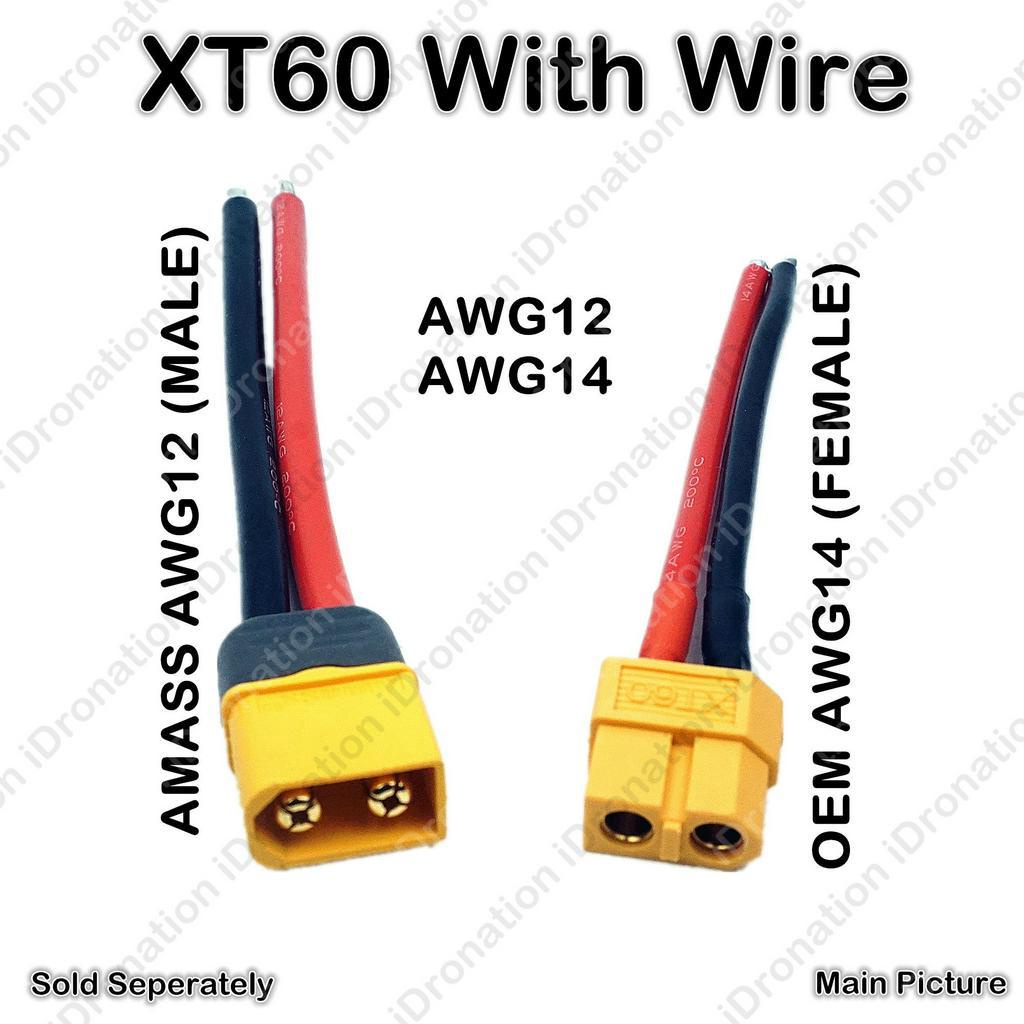 Silicone XT60 XT-60 Male Female Connector Plug Wire for RC Lipo Battery DIY