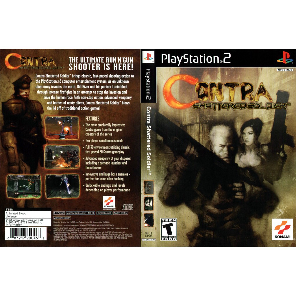 contra shattered soldier ps2