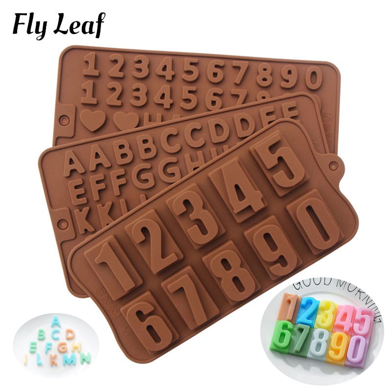 Mini Mould DIY Cookie Candy 3pcs/set Fondant PF Letter&Number Silicone Mold Cake 