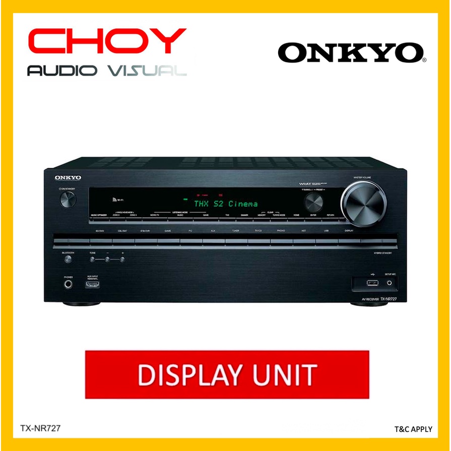 Onkyo TXNR727 7.2Channel Network A/V Receiver (Display Unit) Shopee