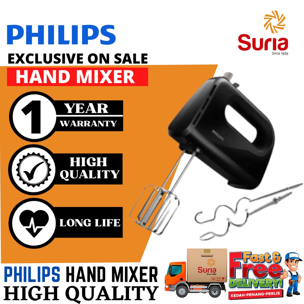 Philips/Kenwood/Elba Baking Hand Mixer Egg Beater Blender Mesin