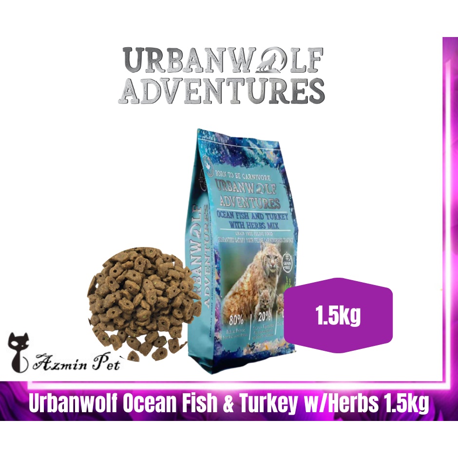 UrbanWolf Ocean Fish & Turkey With Herbs Grain Free (Cat Food) 1.5KG