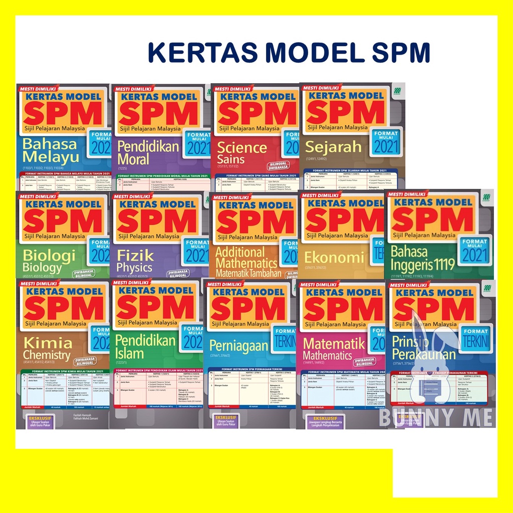 Buy MESTI DIMILIKI ! KERTAS MODEL SPM 2021 / DWIBAHASA / SASBADI