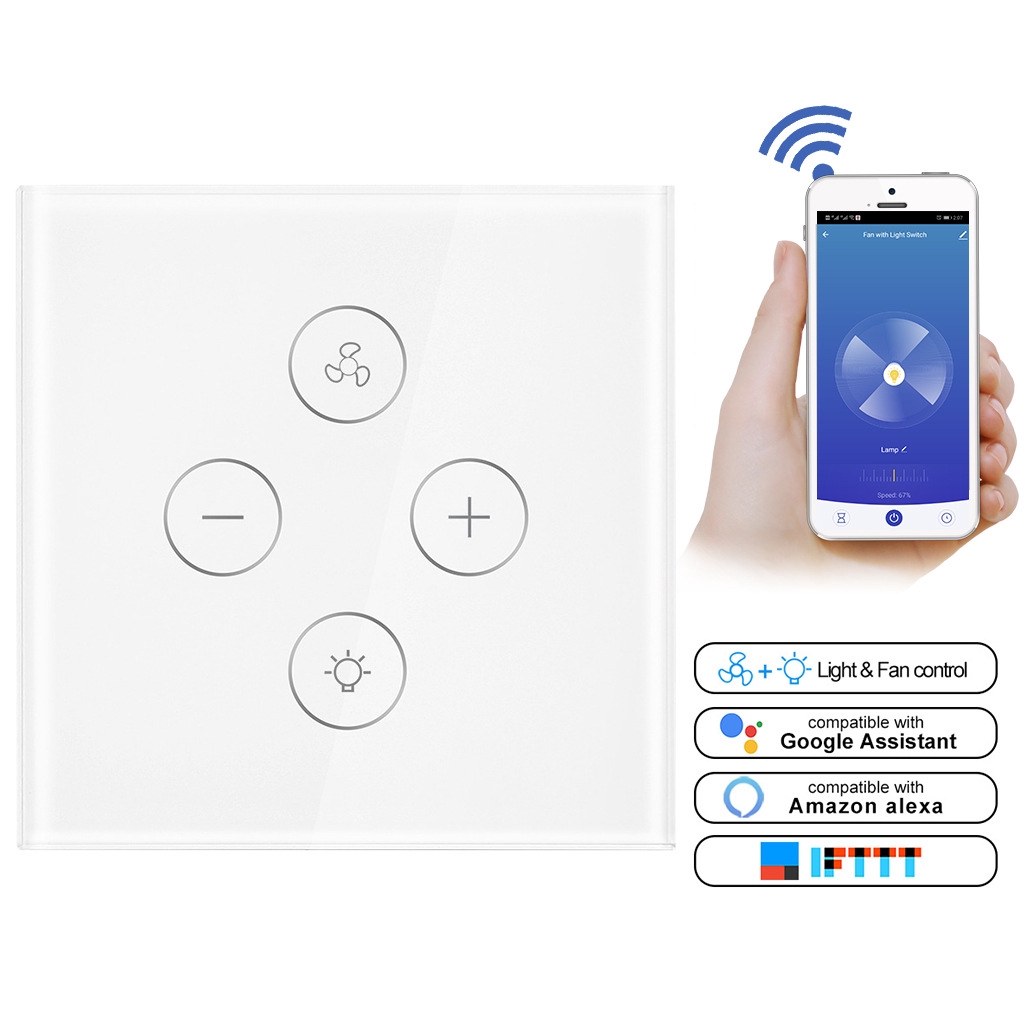 Smart Wifi Ceiling Fan Light Switch Wireless Fan Lamp Switch Voice