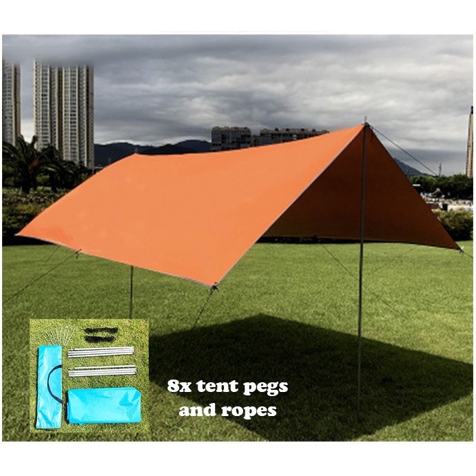 Flysheet Waterproof Groundsheet Camping Tarp Shelter Alas Tent Floor ...