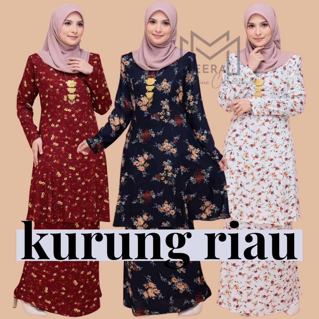 [RAYA 2022] KURUNG RIAU COMO CREPE POTONGAN LONGGAR LOOSE MURAH BAJU ...