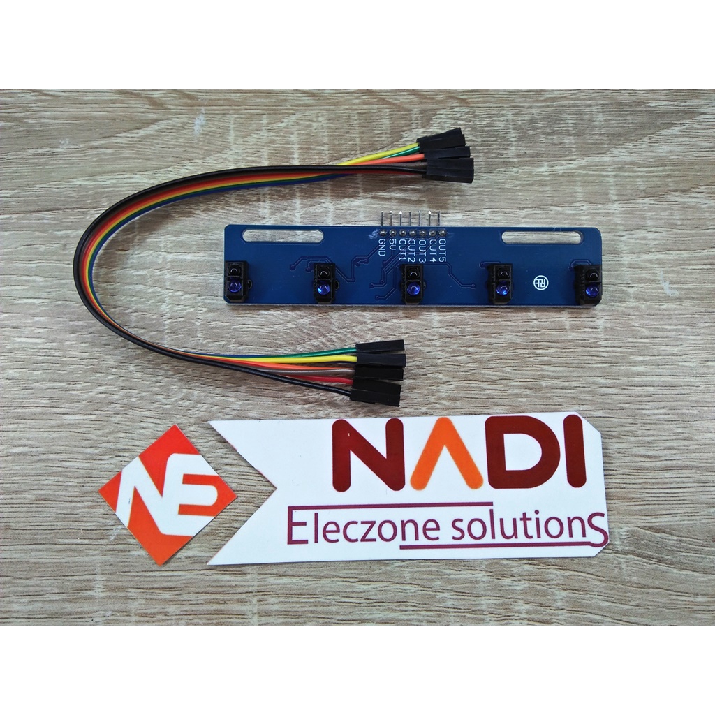 Infrared Sensor 5 Way IR Tracking Module Line Follower Robot Arduino ...