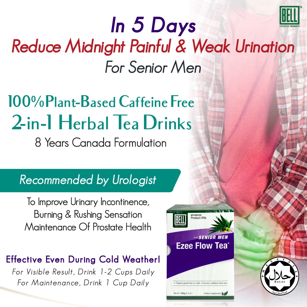 Men Prostate Health Saw Palmetto Bell Ezee Flow CaffeineFree Tea