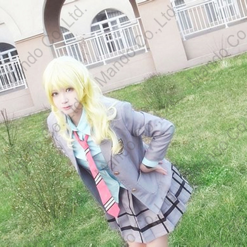 Anime Your Lie in April Miyazono Kaori Cosplay Costumes Girls school uniform  | Shopee Malaysia