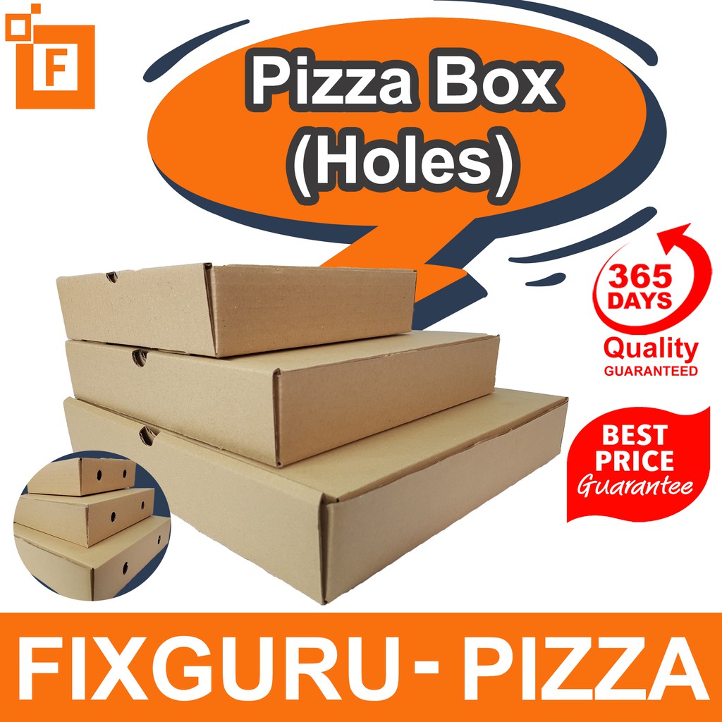 Fixguru Pizza Box with insulation hole. Food Box Cake Box Shipping Food