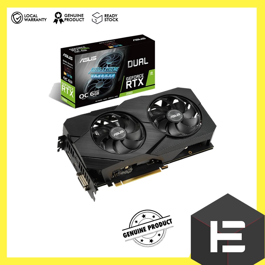 ASUS DUAL RTX 2060 OC EVO 6GB/12GB GDDR6 ( DUAL-RTX2060-O6G-EVO/ DUAL ...