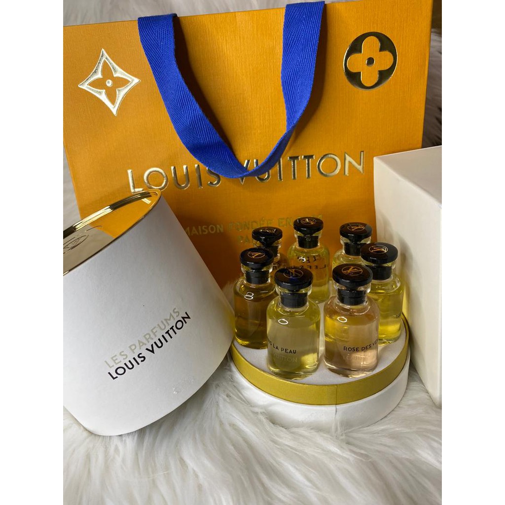 Louis Vuitton Miniature Set 7x10ML Perfume Full Set With Paperbags