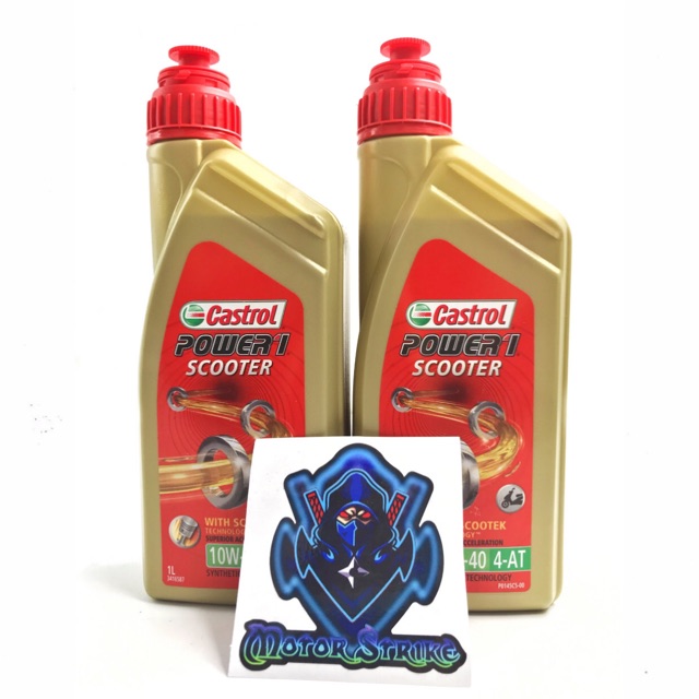 4T CASTROL POWER 1 SEMI SCOOTER 10W-40 4 AT 100% ORIGINAL ...