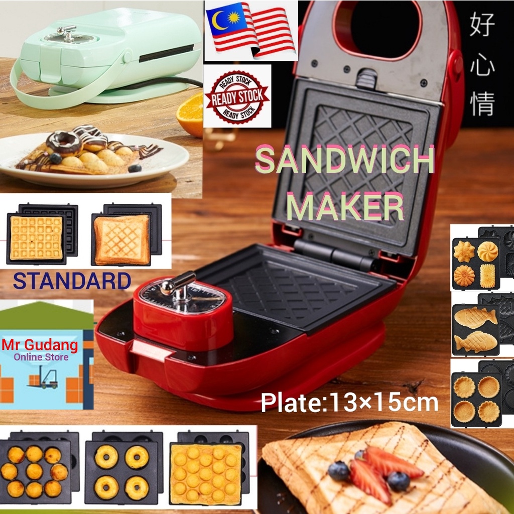 New:Electric Sandwich Maker Waffle Maker Mini Grilling Panini Baking Plates Toaster Breakfast Machine For Home House