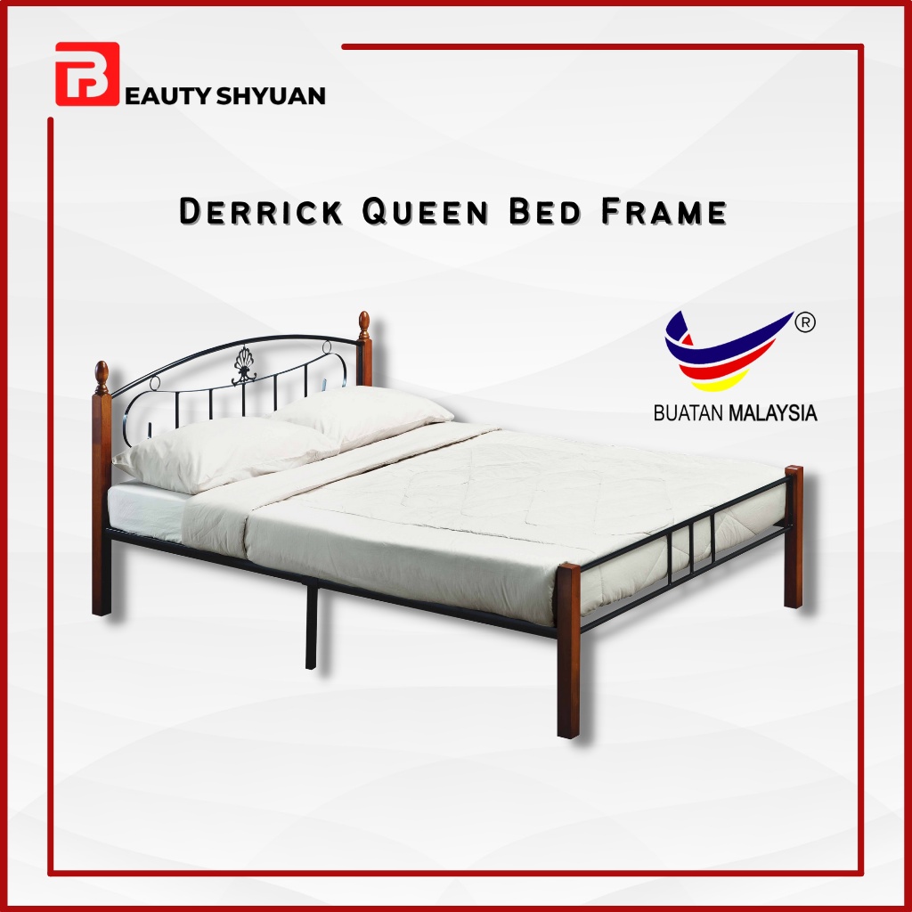 DERRICK Queen Bed Frame Queen Loft Bed Frame Katil Double Bed Katil