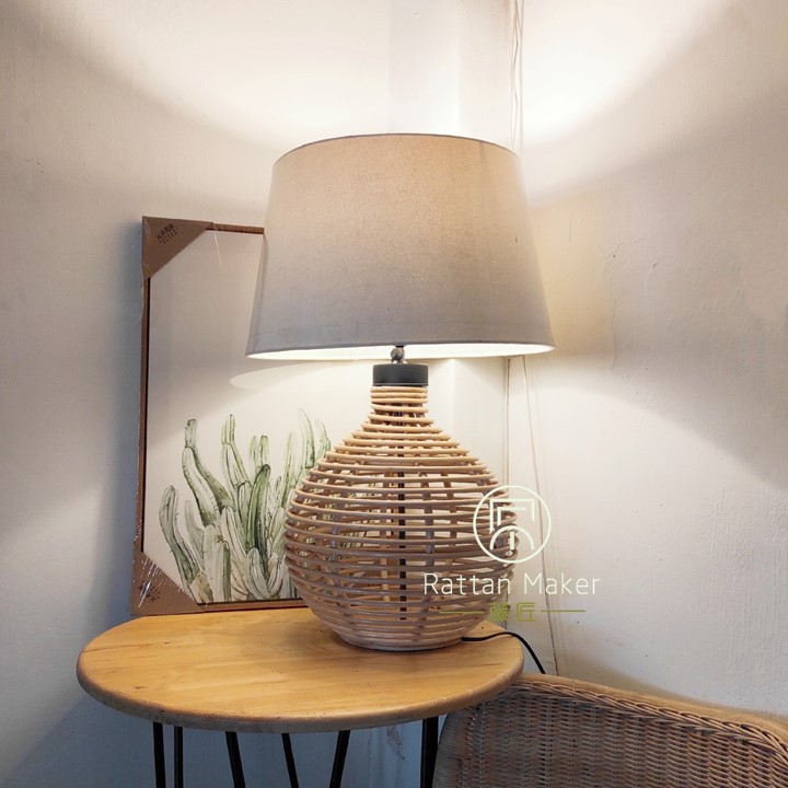 Rattan Table Lamp Elegant Big Size, Console Table Lamps Plus Sizes