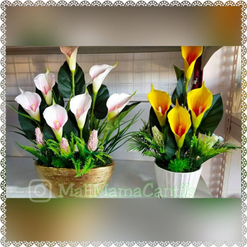 Gubahan Bunga Artificial Lily Lily Siap Gubah Shopee Malaysia