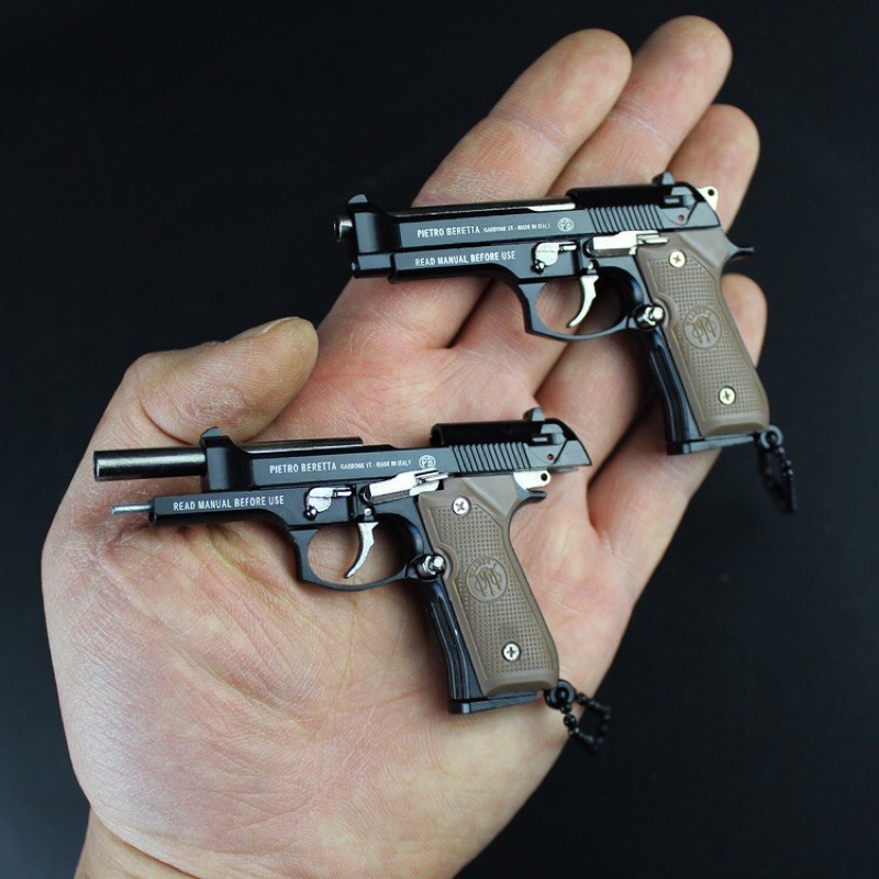 FULL METAL MINI TOY GUN PISTOL KEYCHAIN NOT AIRSOFT NOT BB CANNOT SHOOT ...