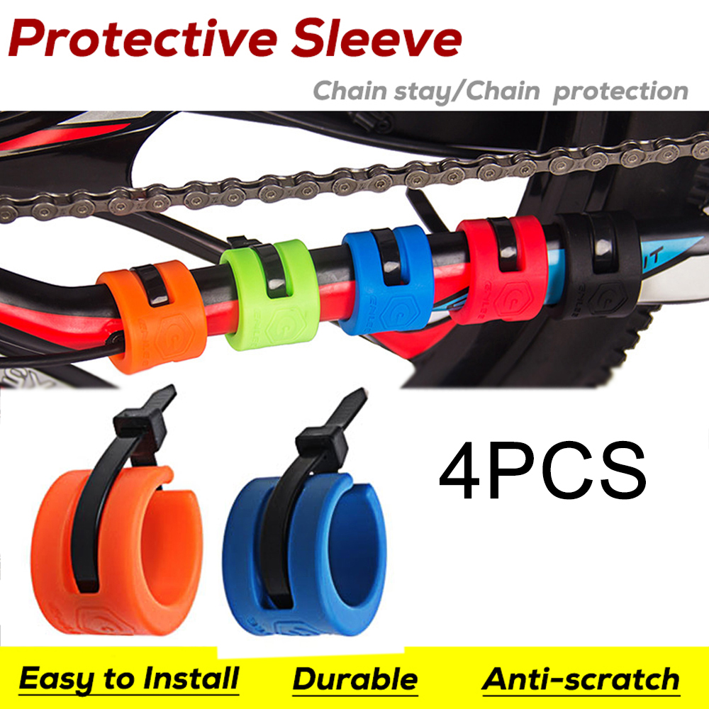 1/2/4pcs Cycling Accessories Outdoor Durable Chains Protector Kit Anti