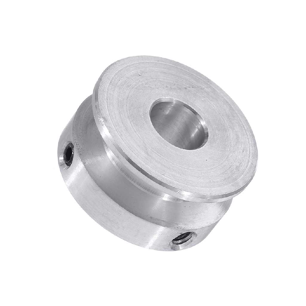 1PC 16mm Single Groove Pulley 4/5/6/8mm Fixed Bore Pulley Wheel for Motor Shaft 6mm Round Belt Aluminum Alloy Width : 5mm 