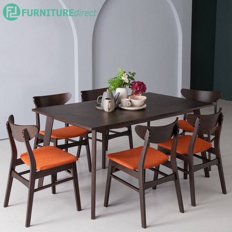 Furniture Direct AUDREY solid wood dining set meja makan 