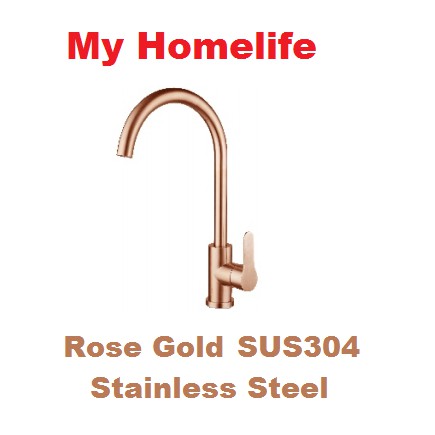 Rose Gold Kitchen Tap Pillar IT-W6254Q2-2RG SUS304 Stainless Steel 