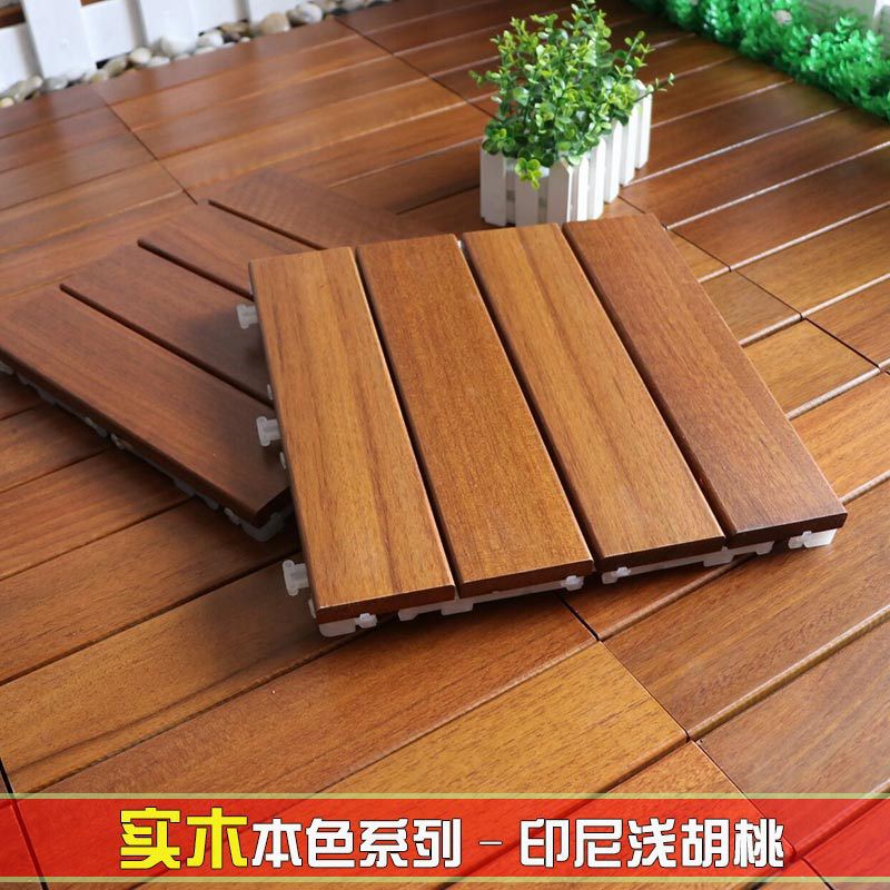 Balcony Floor Board Solid Wood DIY Laying Bathroom Floor Square Board