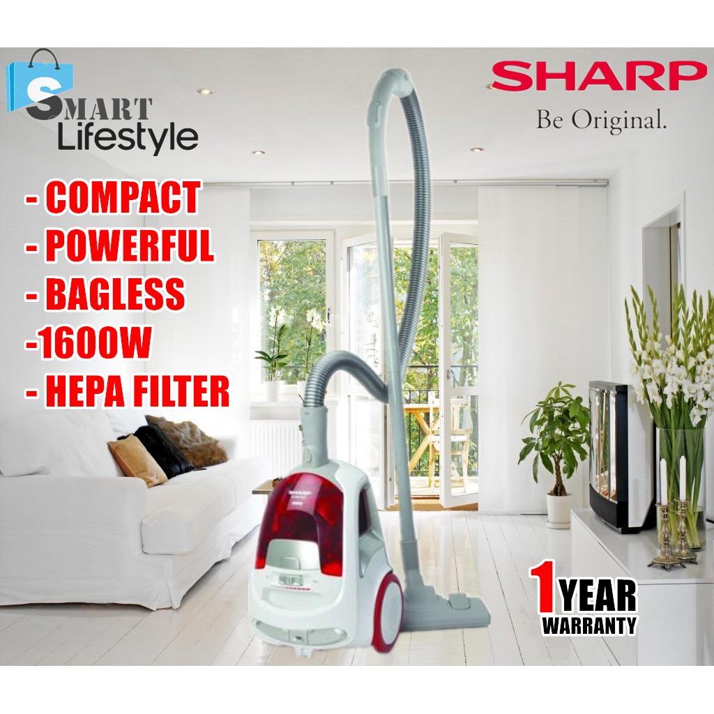 Sharp 1600W Bagless Vacuum Cleaner ECNS16R Shopee Malaysia