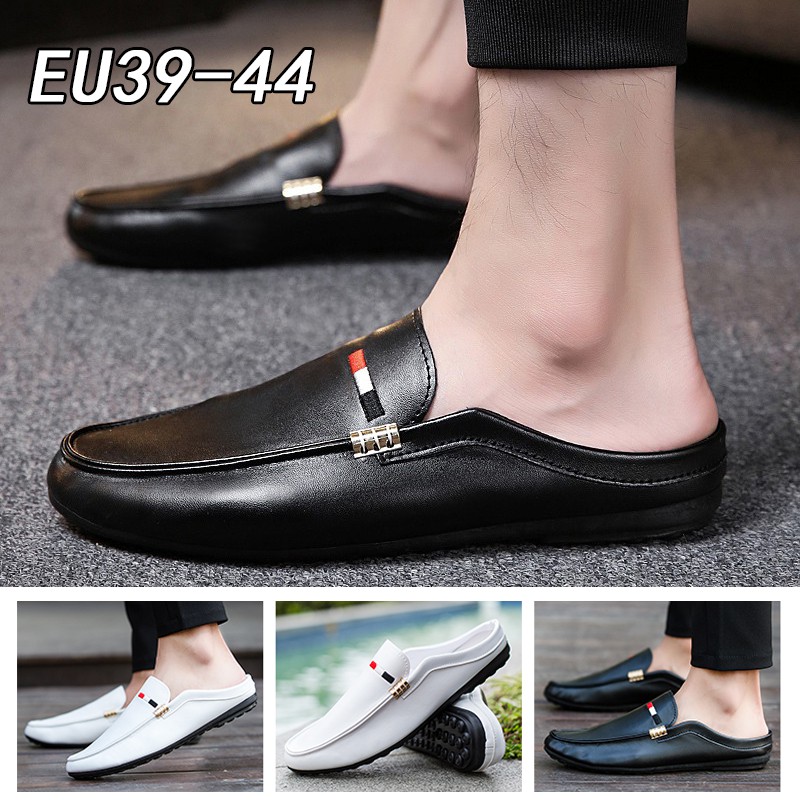mens backless loafers