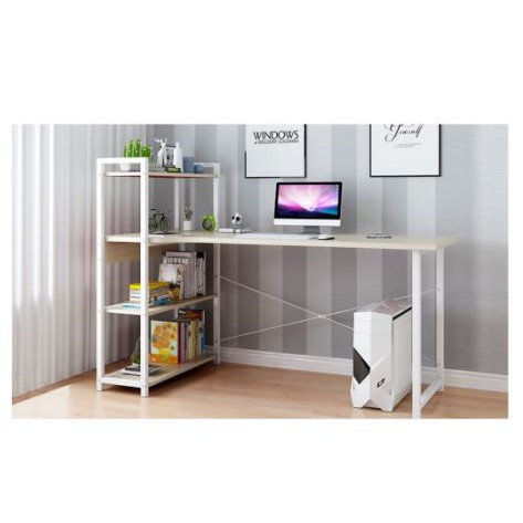 Waterproof Table with Rack Study Table Office Table Computer Table Mini Office Meja Belajar Meja Komputer Meja Rak Buku