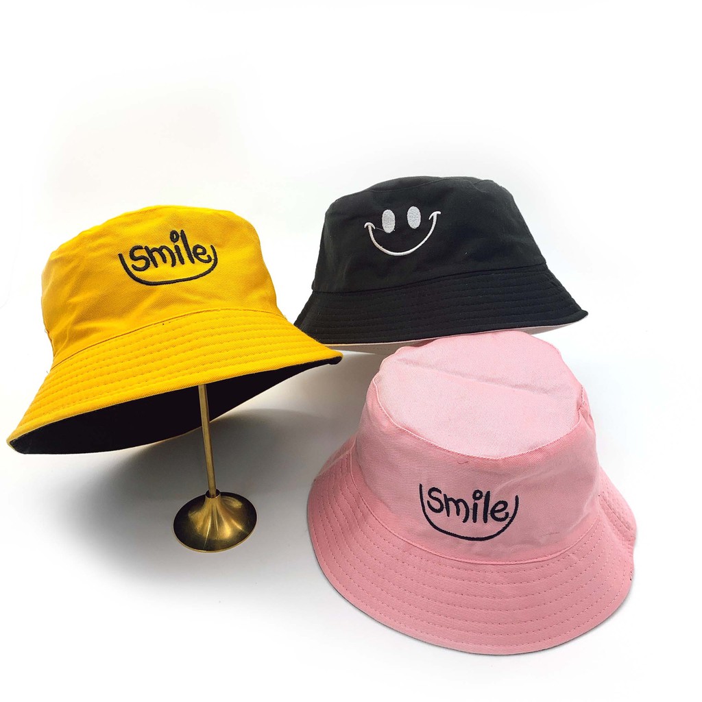 bucket hat smiley