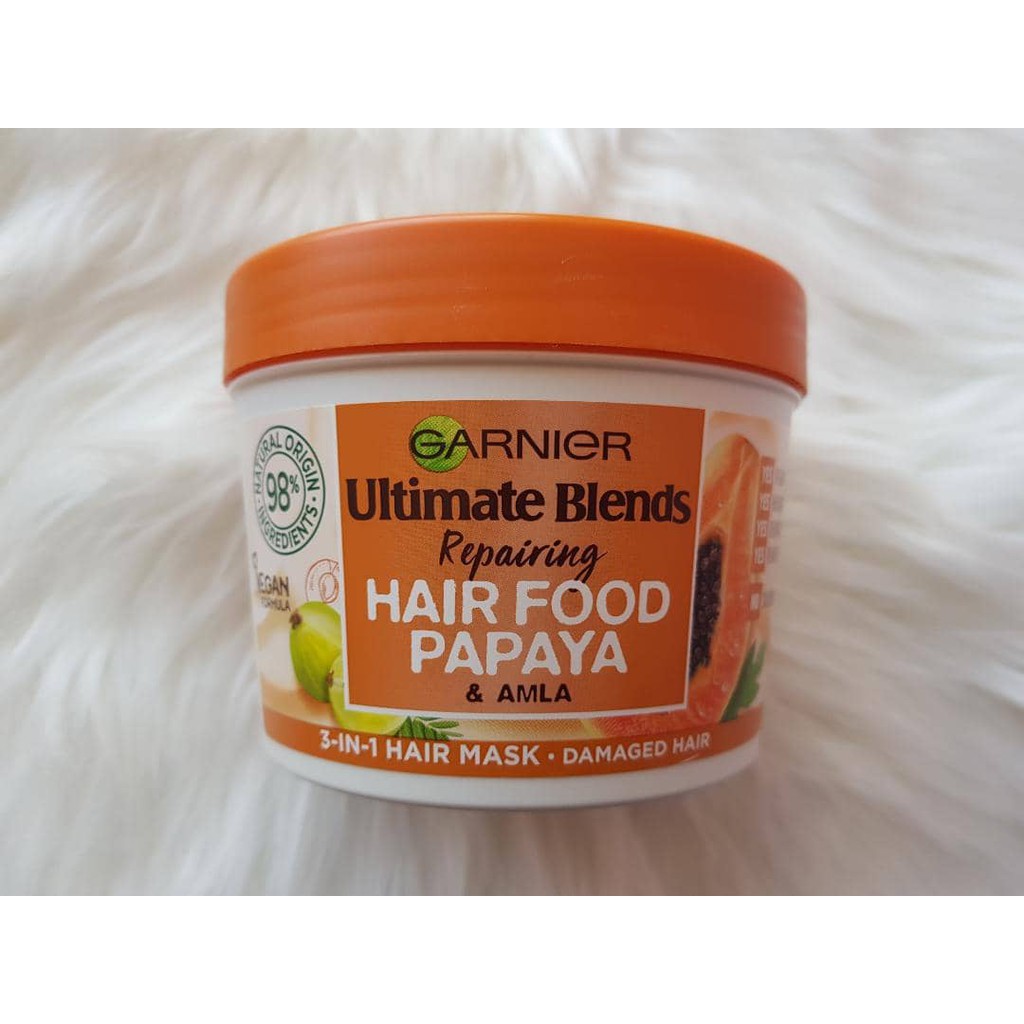 Garnier Ultimate Blends Hair Food Papaya 3-in-1 Damaged Hair Mask Treatment  390ml | Shopee Malaysia