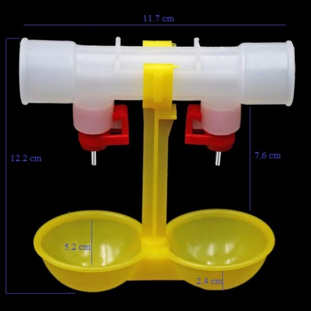 Affordable! Double Outlet Drinking Hanging Chicken Nipple Drinker Poultry Waterer nippledrinker