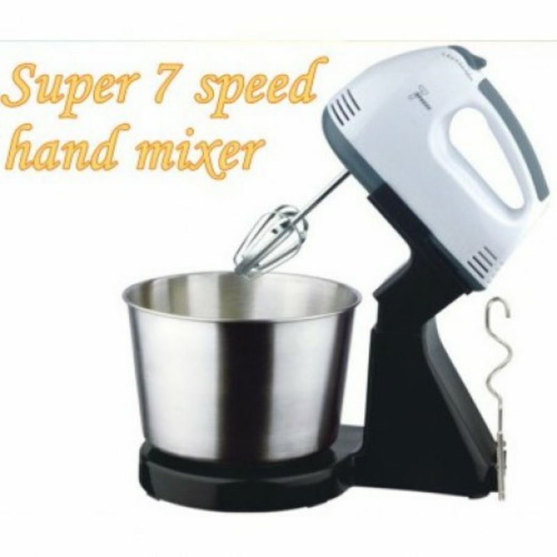 [READY STOK] KENWOOD DOUBLE BEATER 7 SPEED HAND STAND MIXER 2.5L BOWL W/ STAINLESS STEEL MIX