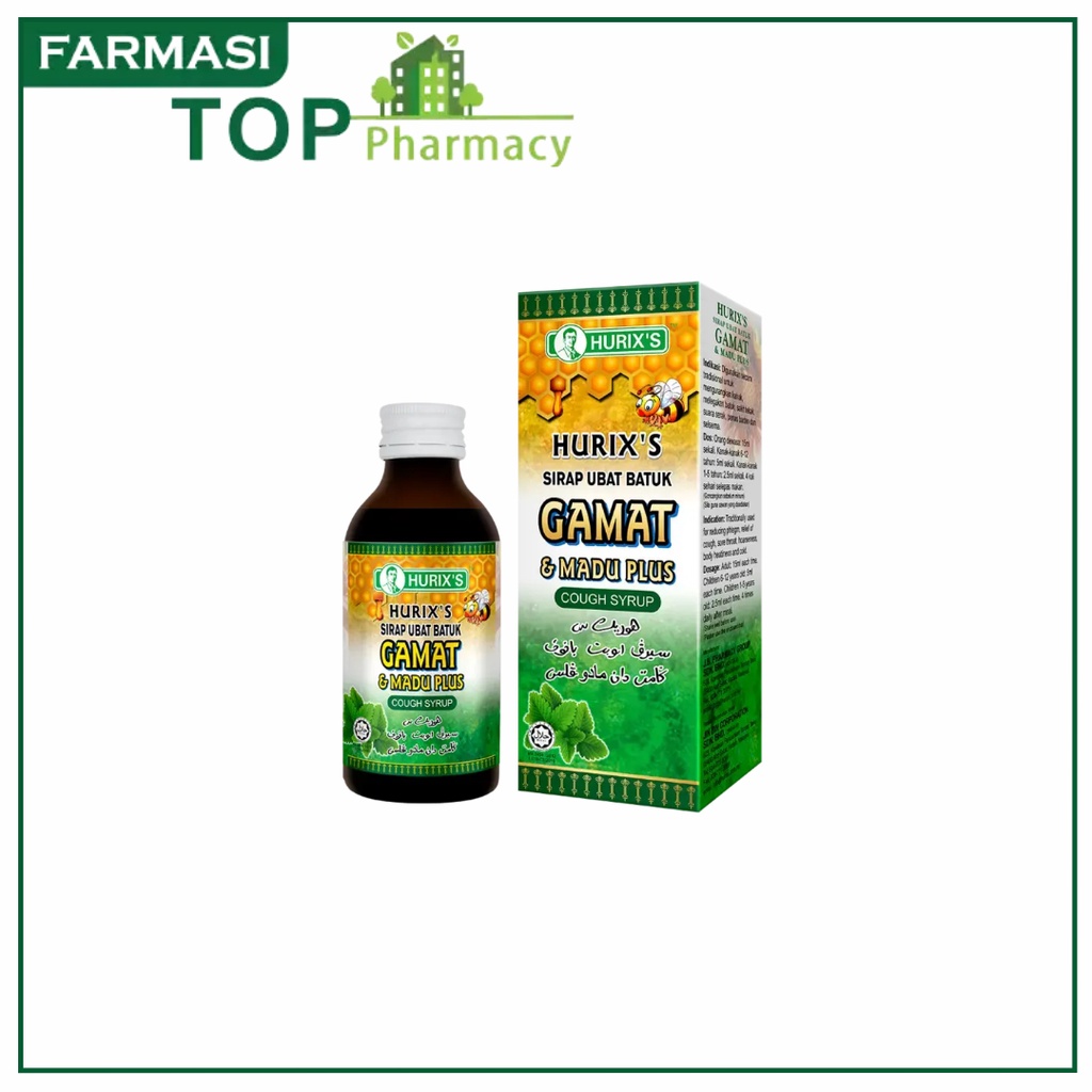Hurix S Sirap Ubat Batuk Gamat Madu Plus 60ml 100ml Shopee Malaysia