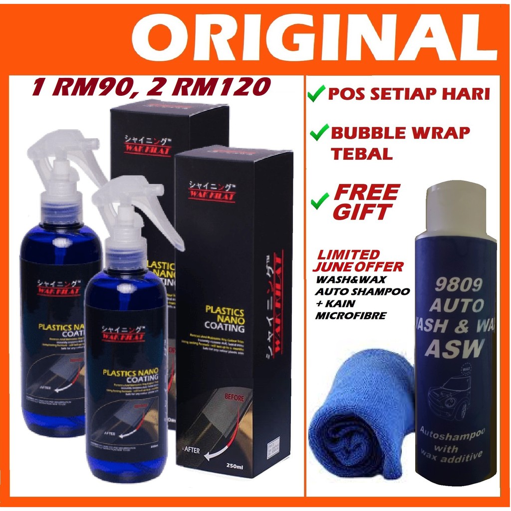 Wak kilat Plastic Nano Coating (100% Original HQ) color plastik anda