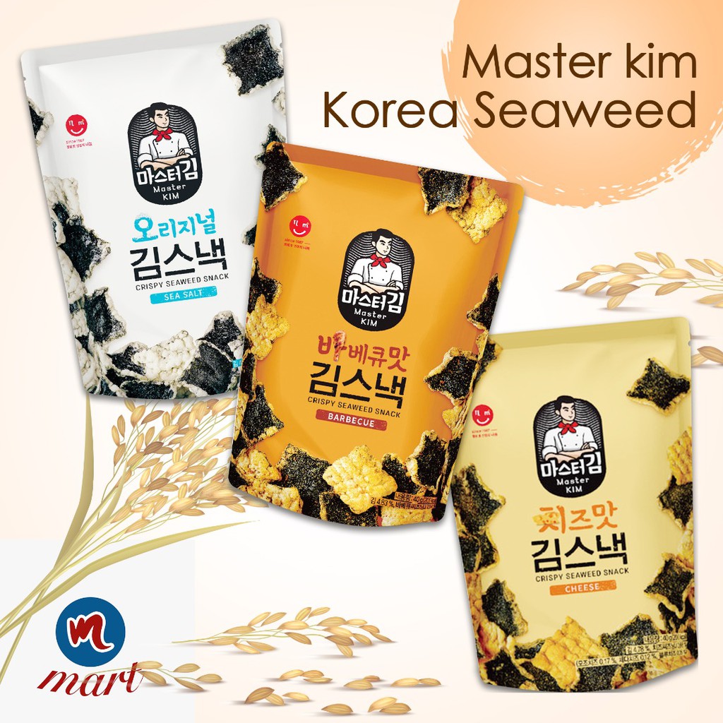 Korea Master KIM Crispy Seaweed Snack Seaweed Rice Cracker 韩国紫菜零食 紫菜片