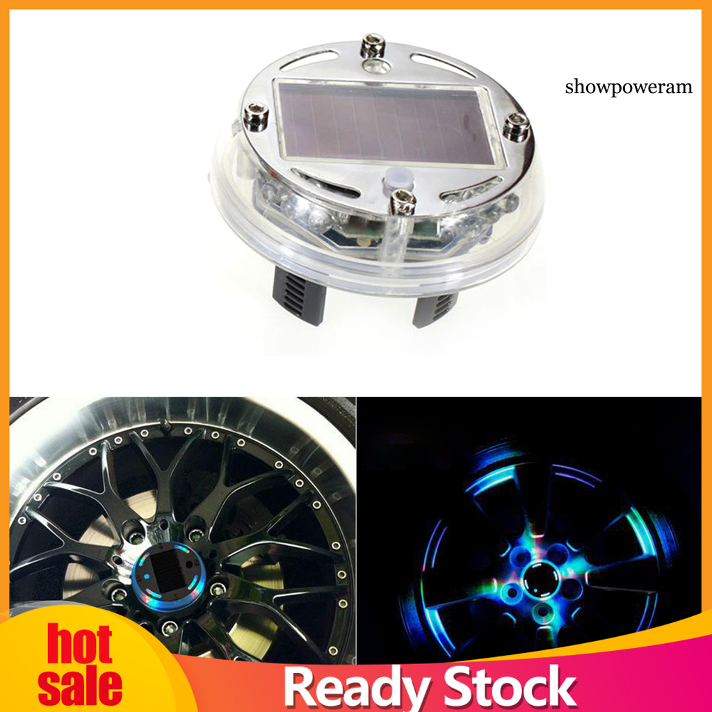 Car Waterproof Solar Wheel LED Lamp Colorful Tire Light Automobile Accessory