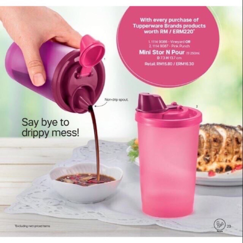 Tupperware mini stor and pour