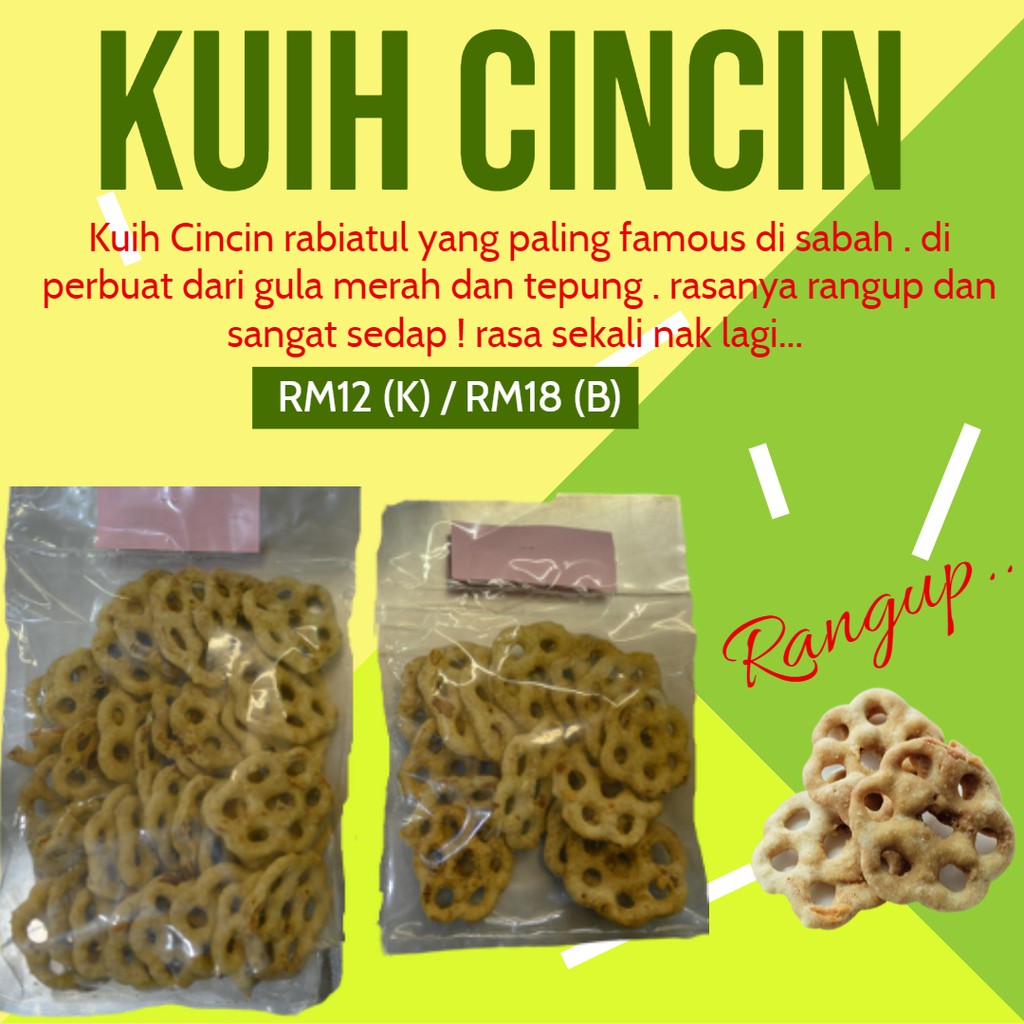 READY TO EAT 💥💥KUIH CINCIN RABIATUL ORIGINAL SABAH RANGUP 